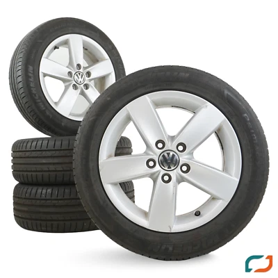 Original VW Golf 5 6 Touran 1T Sommerräder Sommerreifen 16 Zoll 205/55 R16 91W - Bild 1 von 4