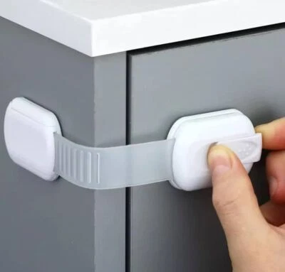 Child Toddler Baby Cupboard Cabinet Safety Locks For Door Drawer Fridge Kids - Image 1 of 4