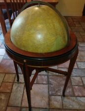 Antique Rand McNally & Co 18” Rotating Terrestrial Globe Mahogany Stand 