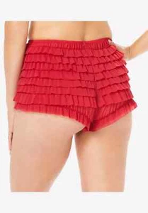 2 Pairs Women's Plus Size Nylon Mesh Rumba Boy Shorts - Picture 1 of 10