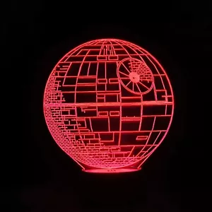 Lampara led rgb multicolor usb Luna Artificial estrella de la muerte starwars - Bild 1 von 5