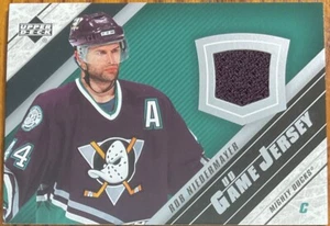 2005-06 Upper Deck UD Game Jersey Rob Niedermayer #J2-NI Mighty Ducks Of Anaheim - Picture 1 of 2