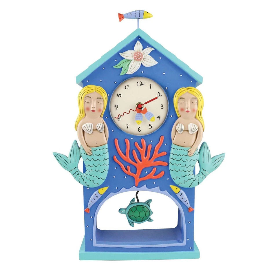 Allen Designs 6012492 Beach Time Mermaid Mantle Clock 9 x 13.4 - Image 1 of 1