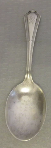 antique Gorham sterling silver 1911 PLYMOUTH BABY CHILD SPOON 4.75" mono Cover