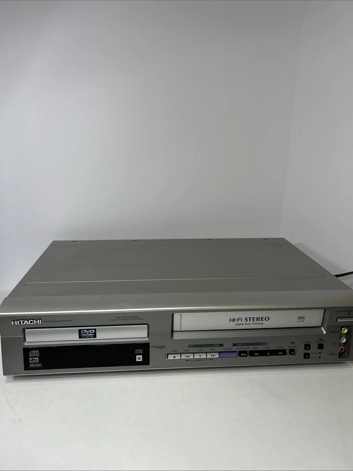 Hitachi DVD VCR Combo CD/MP3/VHS Hi-Fi Stereo Player DV-PF2U Tested - Image 1 of 4