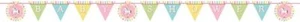 Carousel Horse Animal Pink Cute Baby Shower Party Decoration Pennant Banner - Picture 1 of 1