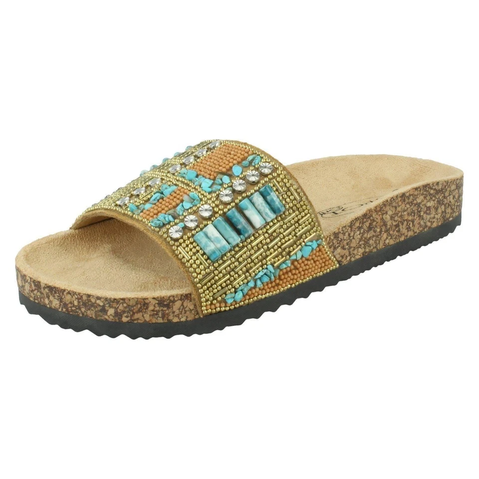 Mulas Planas Con Perlas Spot On Para Damas - Imagen 1 de 1