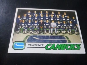 VANCOUVER CANUCKS team card 1977/78 topps checklist w/derek sanderson card #87 - Picture 1 of 2