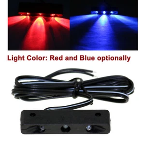 Universal Super Bright 3LED 12V License Plate Light Red/Blue Lamp For Honda - Picture 1 of 6