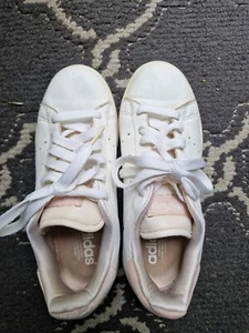 Addidas Stan Smith - White & Pink Trainers - Size 4.5 uk - Picture 1 of 5