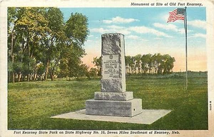 Fort Kearney State Park auf State Higway Nebraska Postkarte - Bild 1 von 2