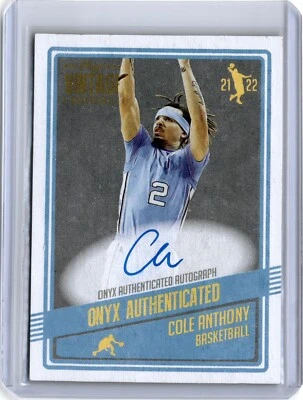 2021 Onyx Vintage Basketball Blue Ink Cole Anthony Auto (B21) A2 Magic - Image 1 of 2