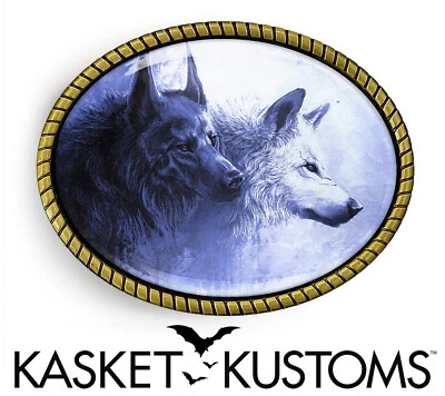 Wolf Pack Hebilla de Cinturón - Wild Animal Spirit Hebilla de Cinturón Hecha a Mano - 635 Foto 1 de 2