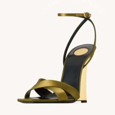 2025 Nuevas Sandalias Para Mujer Verano Nuevas Tacones Altos Correa Sandalias Zapatos de Vestir Foto 1 de 4