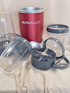 Nutribullet Magic Bullet Red Blender Set 2 Blades 3 Cups, 2 Mugs, Lids PON - Picture 1 of 5