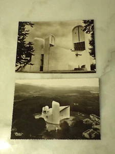 2 Carte Postale-Le CORBUSIER-RONCHAMP-Notre-Dame du Haut-CPA-NB - Picture 1 of 2