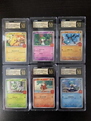 CGC 10 PRISTINE McDonald's Promo Complete Set Pikachu Pokemon Card Japanese - Image 1 of 4