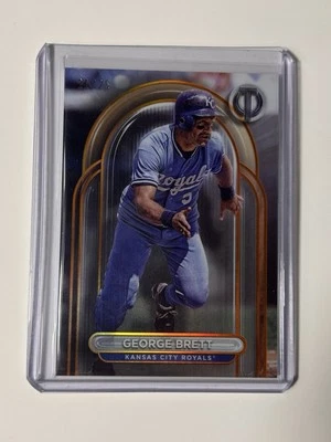 2024 Topps Tribute - #50 George Brett KC Royals /25 GOLD RARE SHORTPRINT - Image 1 of 2