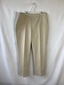 Chaus New York Damen beige Knöchelhose Größe 8 seitlicher Reißverschluss - Bild 1 von 8