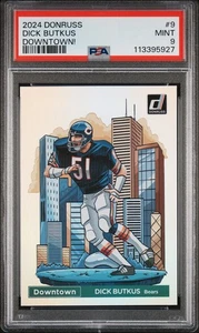 2024 PANINI DONRUSS DOWNTOWN! #9 DICK BUTKUS PSA 9 - Picture 1 of 2