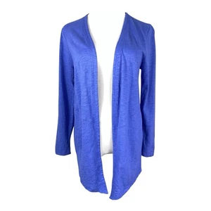 CHICOS Womens Cardigan Size Medium Violet-Blue The Ultimate Tee Open Front - Picture 1 of 12