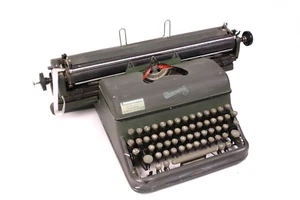 Máquina de escribir Rheinmetall Soemtron vagón ancho hasta A2 verde alrededor de 1950 máquina de escribir - Imagen 1 de 5