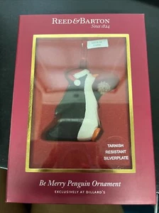 Reed & Barton Be Merry Penguin Christmas Ornament (Dillard's Exclusive D2422) - Picture 1 of 4