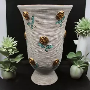 Vintage Enesco Golden Roses Fratelli Fanciullacci Italien Keramik Vase IE317 - Bild 1 von 10