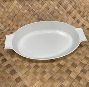 COPCO Denmark Michael Lax White Oval Casserole Baking Dish Cast Iron 14" Enamel - Picture 1 of 8
