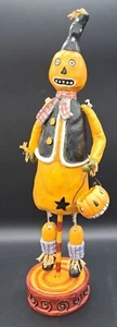 De colección Mark Roberts Calabaza Espantapájaros Hombre Truco o Trato Arte Popular Halloween 16 pulgadas - Imagen 1 de 11