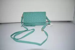 Landry Rouched Work It Wearable Wallet in Turquoise #S22LS40055 NWT - Picture 1 of 9