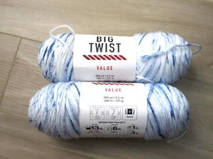 Big Twist Value  ~Speckle Blue ~lot # 45/5971~yarn lot ~acrylic - Picture 1 of 2