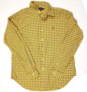 Ralph Lauren Mens Shirt Long Sleeve Classic Fit Yellow Size Large Large - Picture 1 of 12