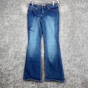 NOBO No Boundaries Stretch Flared Leg Denim Jeans Juniors 9 Blue Faded Low Rise - Picture 1 of 10