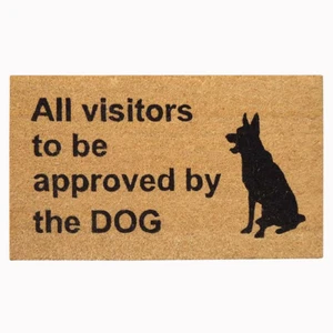 Welcome mats Approval by Dog  18" x 30" SuperScraper Coir Doormat - Accentuary - Picture 1 of 1