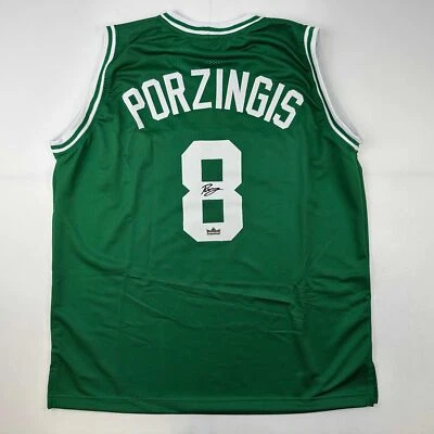 Jersey Facsímil Autografiado Kristaps Porzingis Boston Verde Reimpresión Talla Hombres XL Foto 1 de 4