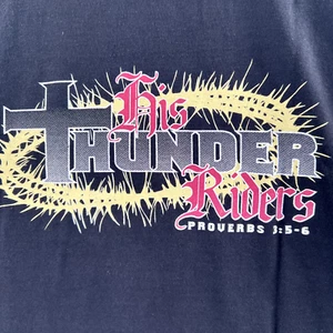 His Thunder Riders T-Shirt schwarz Herren 2XL Christian Motorcycle Club - Bild 1 von 8