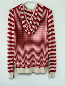 WALLACE by Madewell maglione donna a righe con cappuccio coniglio cashmere lana media - Foto 1 di 8