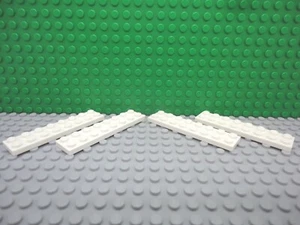 Lego 4 White 2x8 base plate NEW - Picture 1 of 1