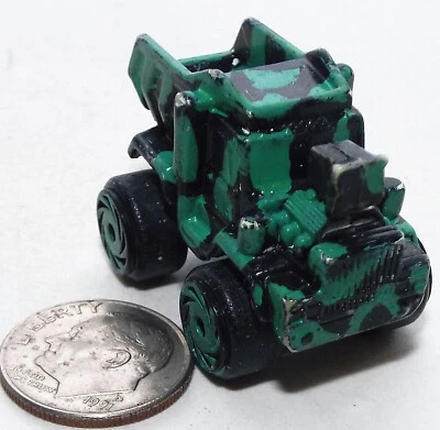 Small Micro Machine Military US Army 6X6 Cargo Truck Repainted Black & Green - Image 1 of 4