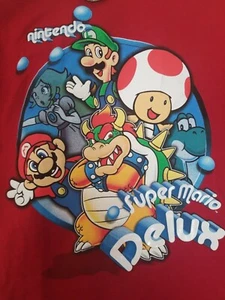 Nintendo Super Mario Delux Kids Shirt NWT Size L FAST FREE SHIPPING - Picture 1 of 3
