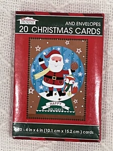 20 Asst Christmas Cards With Envelopes By Greenbrier NIB 5 Designs of 4 Each - Picture 1 of 6