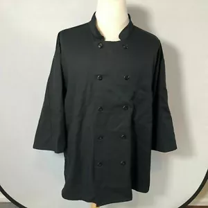 TRENDS BY PINNACLE UNI-SEX Cooking Shirt Top Size 3X Black - C810 - Picture 1 of 1