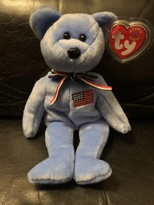 2001 Ty Beanie Baby American Red Cross Bear - America 9/11 Memorial Bear Retired - Picture 1 of 8