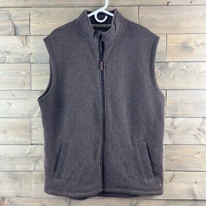 Smartwool Mens Vest Hudson Trail Wool Blend Fleece Outerwear Brown Size XL - Picture 1 of 7