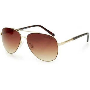 BLOC DUNE 2 F667 Mens/Womens Metal Frame Sunglasses GOLD / BROWN GRADUATED CAT.3 - Picture 1 of 1