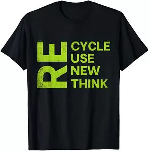 Recycle Reuse Renew Rethink Re Cycle Use New Environment T-Shirt Hoodie - Picture 1 of 7