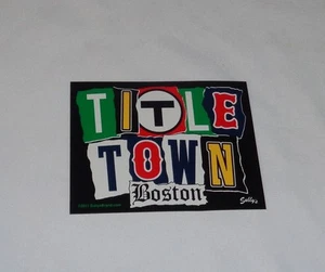Boston City of Champs Title Town Red Sox Patriots Bruins Celtics Bumper Sticker - Picture 1 of 5