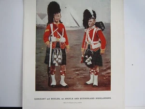 c1900 Argyll & Sutherland Highlanders Boer War era photo print by Gregory & Co - Picture 1 of 3