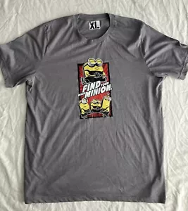 “Find You iNNer Minion.” Relaxation Meditation Silly Gray Men’s Tee Size XL - Picture 1 of 5
